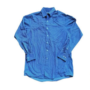 Michael Kors Striped Blue Dress Shirt Long Sleeve Button Up regular fit 15 32/33